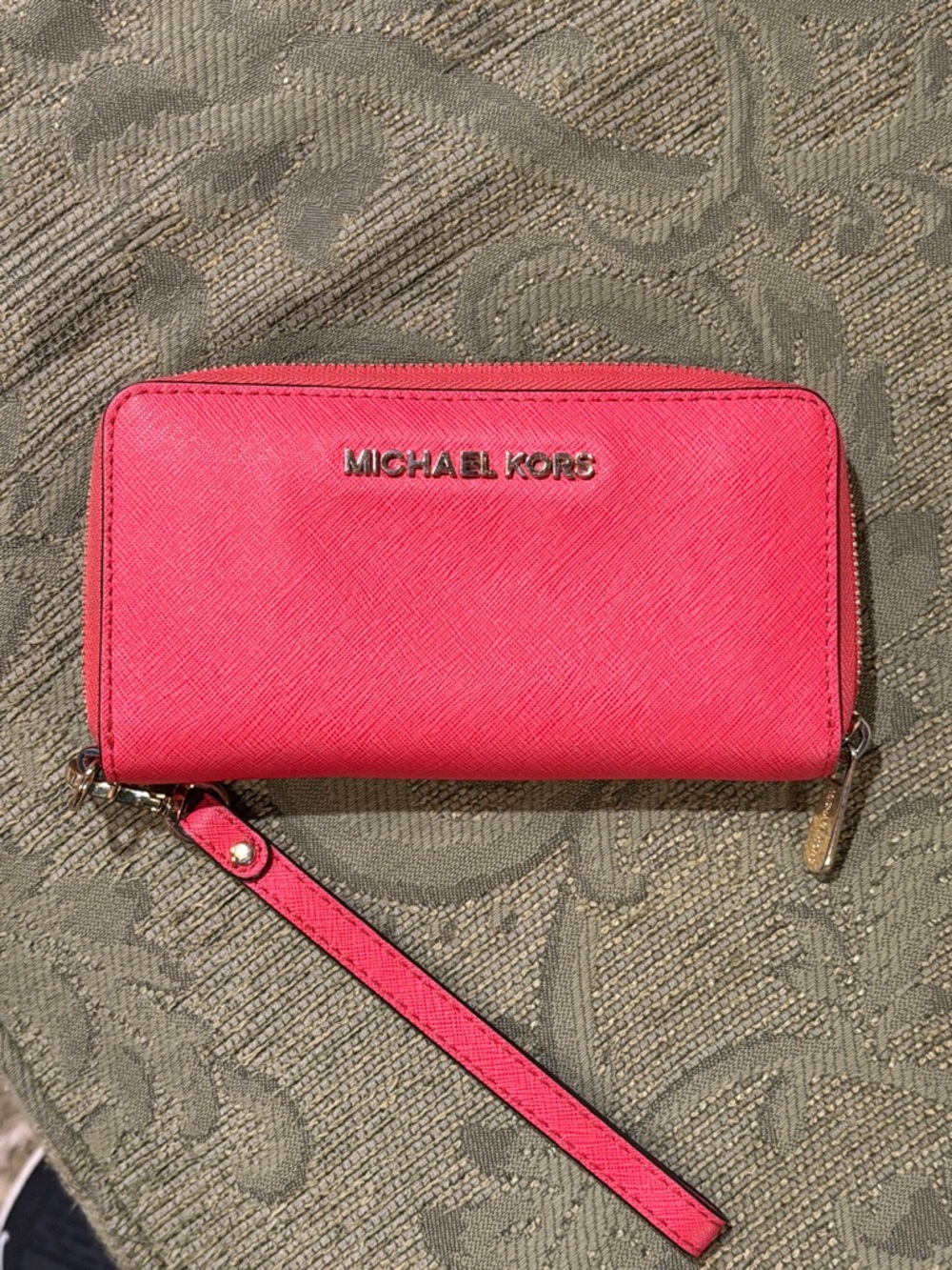 Michael Kors Saffiano Leather Wristlet Wallet - Picture 2 of 10